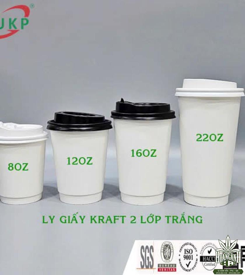 Ly Giấy 2 Lớp Kraft Trắng